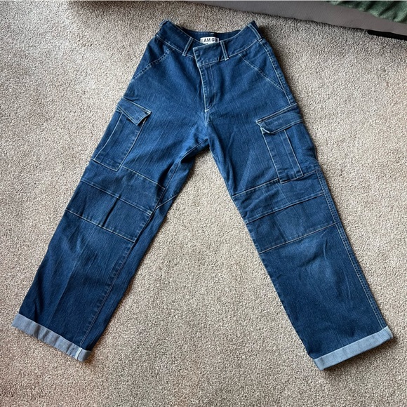 I am Gia wide leg cargo jeans - Picture 1 of 7